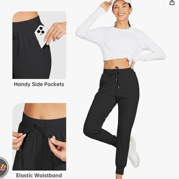 Women's Joggers Pants Lightweight Athletic Sweatpants Running Workout Small NWT - Picture 2 of 9